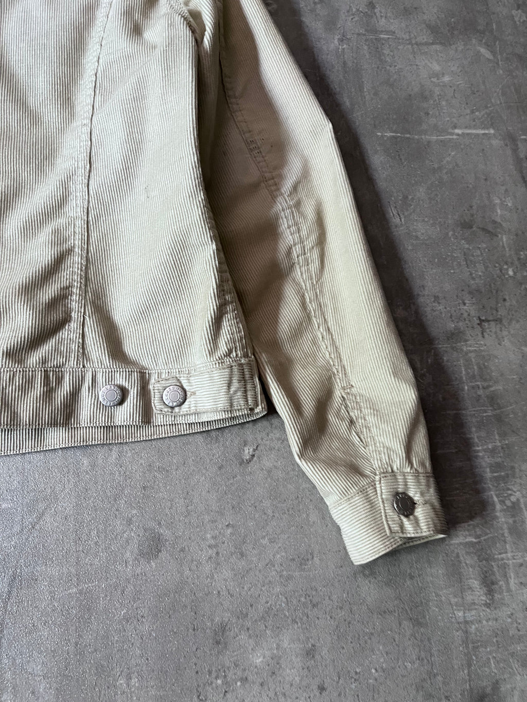 1998 Helmut Lang Corduroy Trucker Jacket Beige Men - S