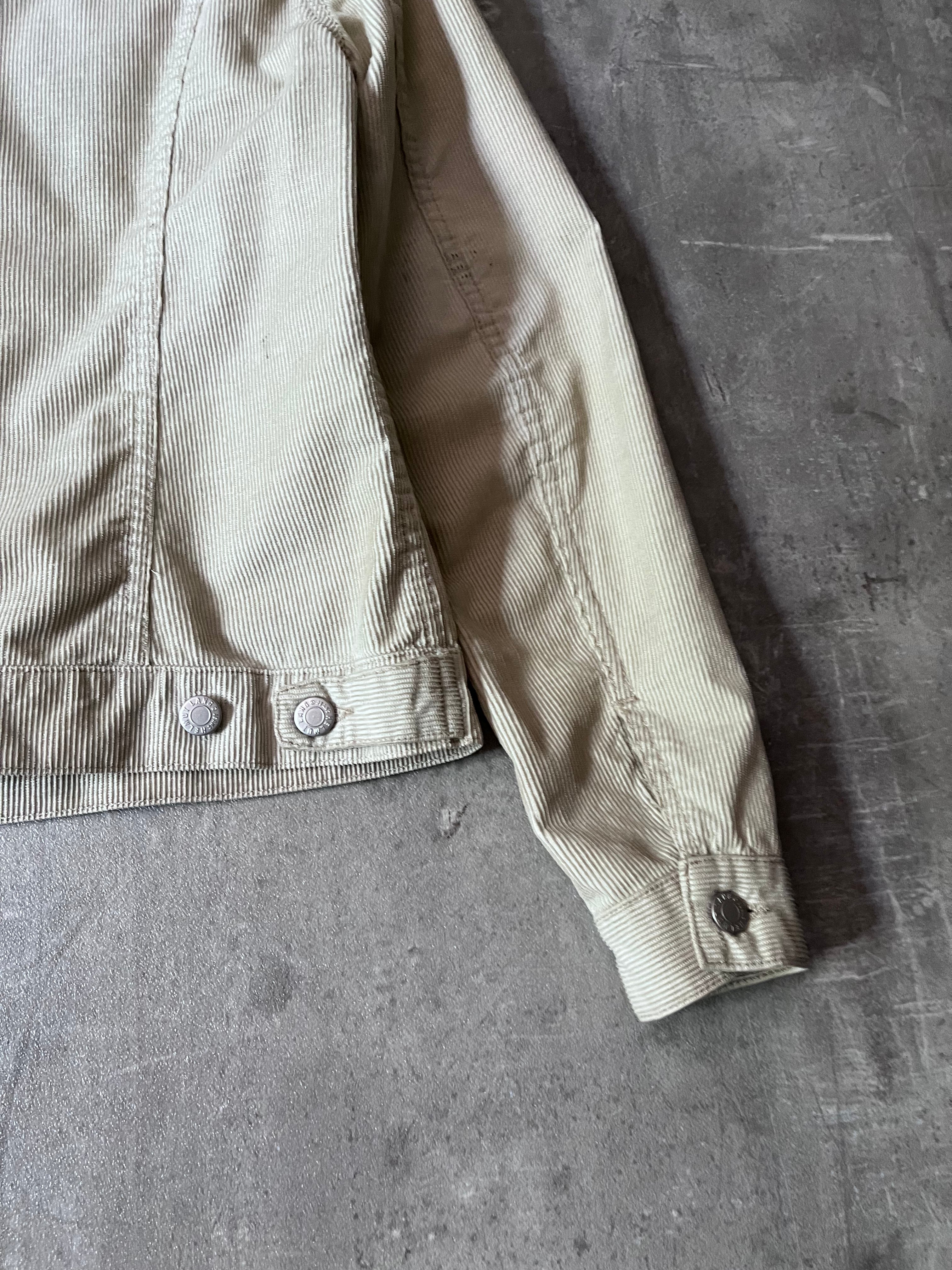 1998 Helmut Lang Corduroy Trucker Jacket Beige Men - S