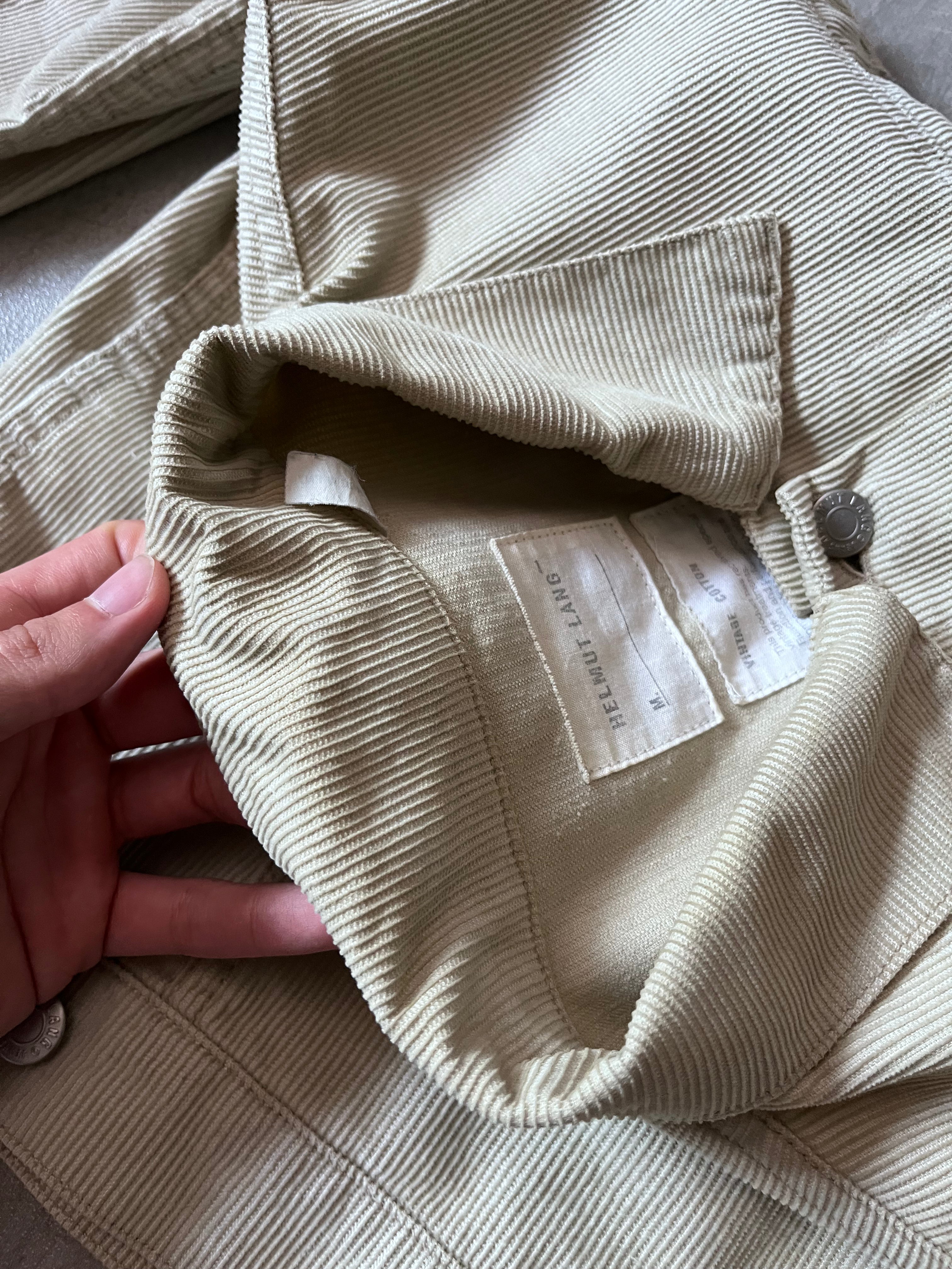 1998 Helmut Lang Corduroy Trucker Jacket Beige Men - S