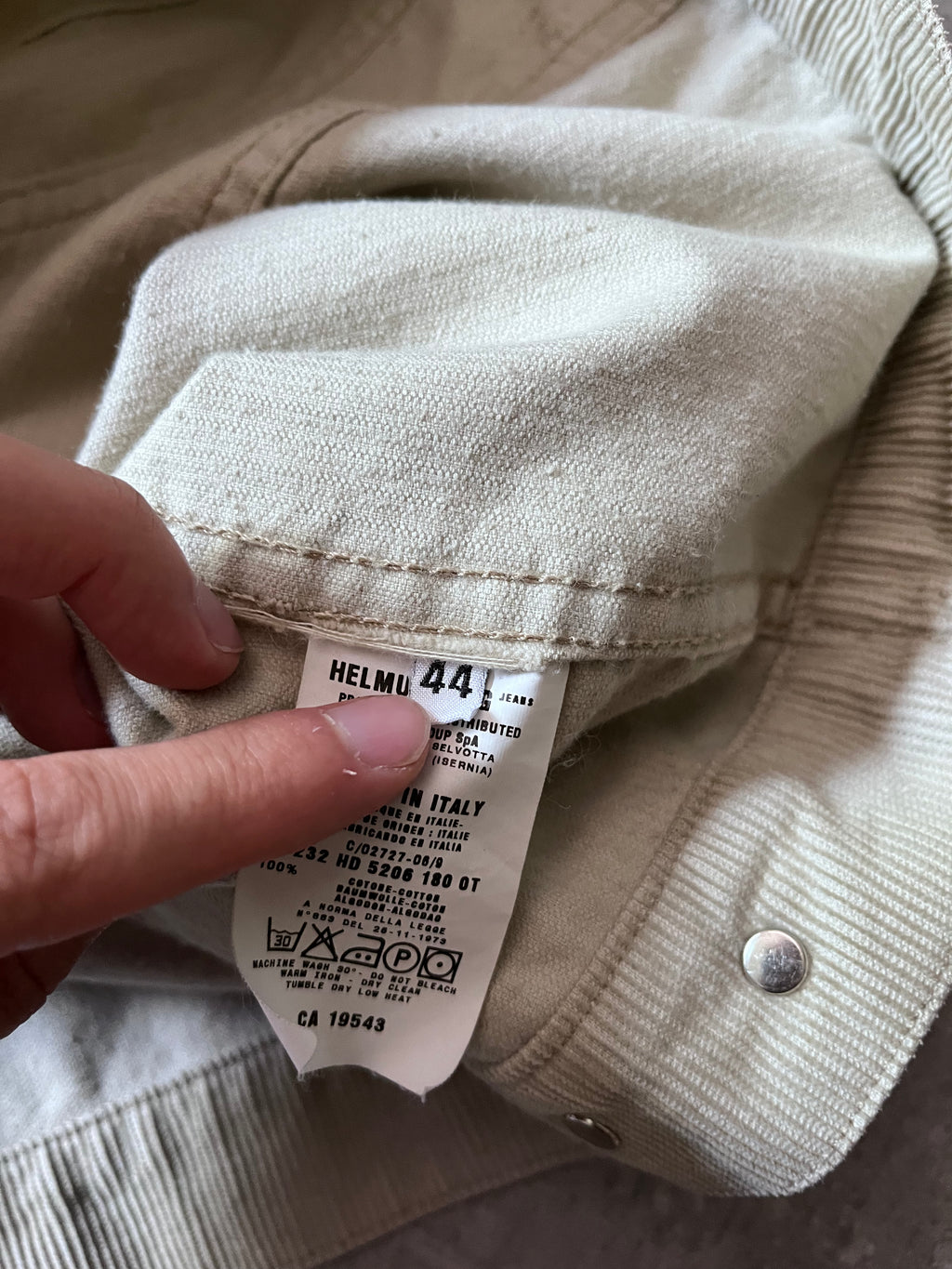 1998 Helmut Lang Corduroy Trucker Jacket Beige Men - S