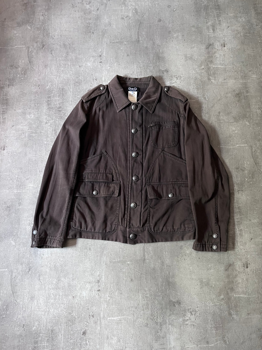 Dolce & Gabbana Vintage Military Jacket Brown Men - M