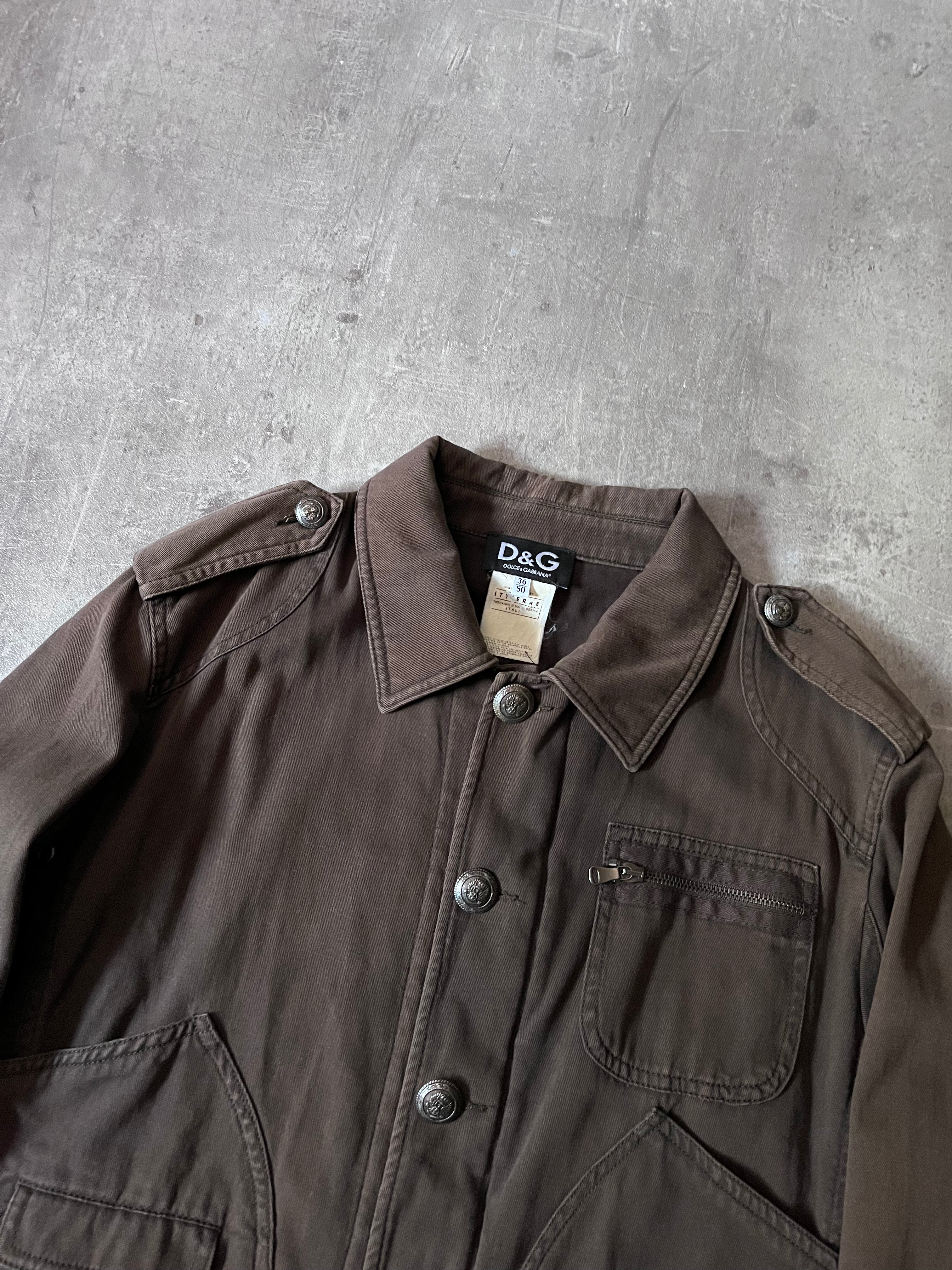 Dolce & Gabbana Vintage Military Jacket Brown Men - M