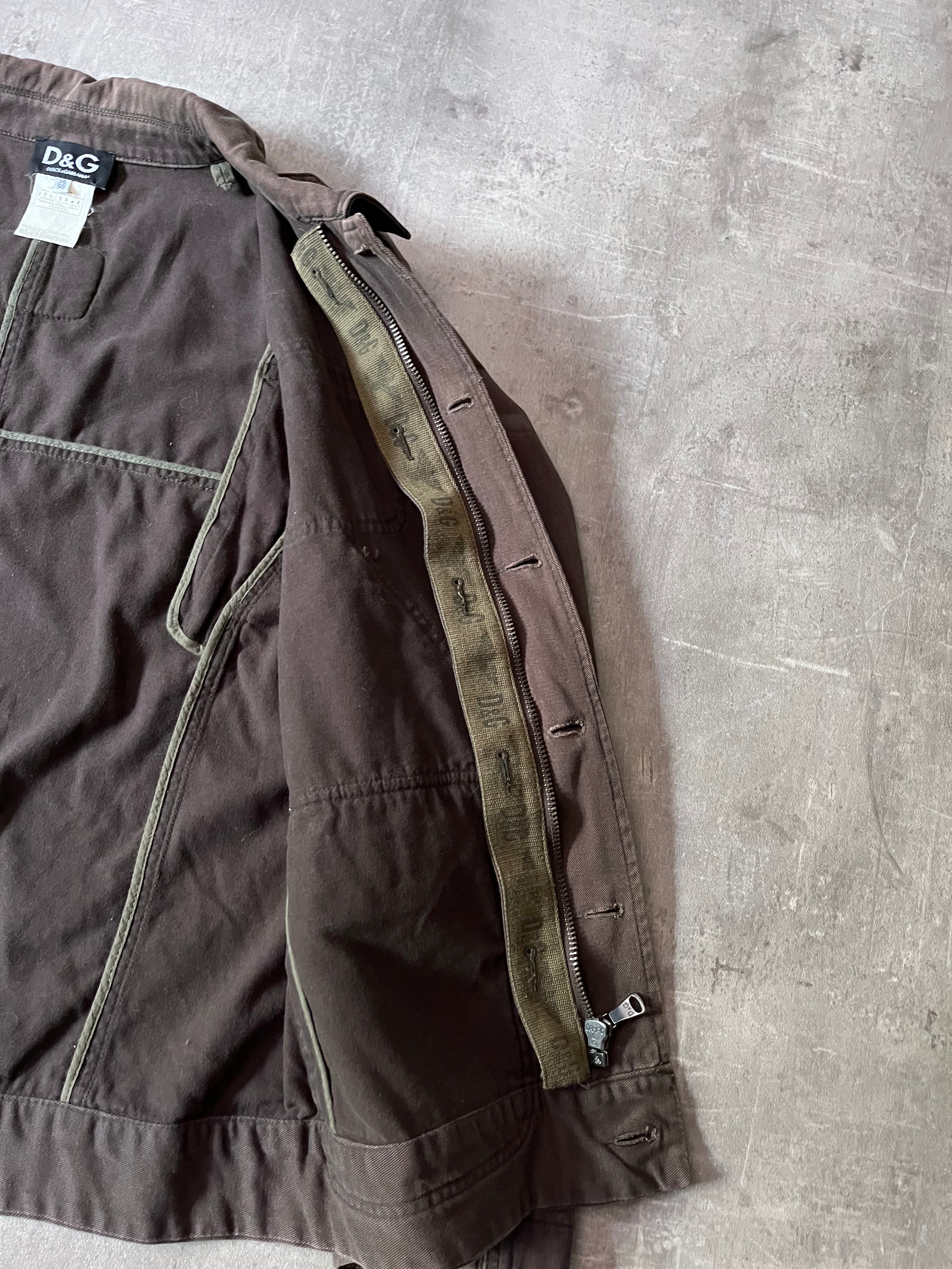 Dolce & Gabbana Vintage Military Jacket Brown Men - M