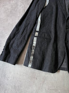 F/W 2011 John Galliano Newspaper Print Wool Blazer Jacket Black Men - L