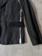 F/W 2011 John Galliano Newspaper Print Wool Blazer Jacket Black Men - L