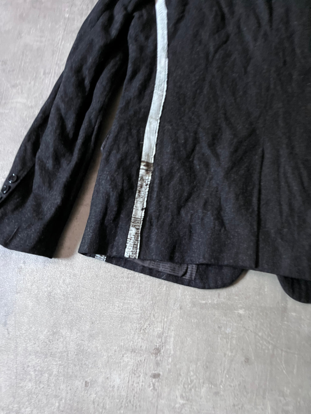 F/W 2011 John Galliano Newspaper Print Wool Blazer Jacket Black Men - L