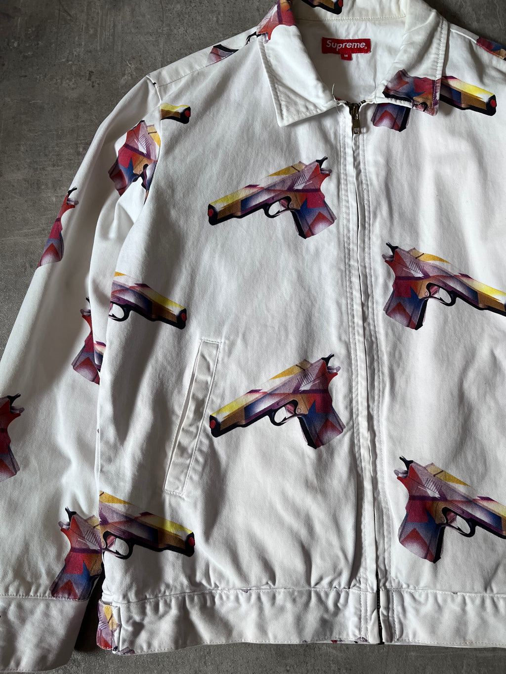S/S 2016 Supreme Mendini Work Gun Jacket White Men - M