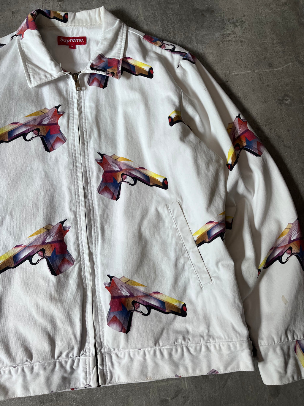 S/S 2016 Supreme Mendini Work Gun Jacket White Men - M