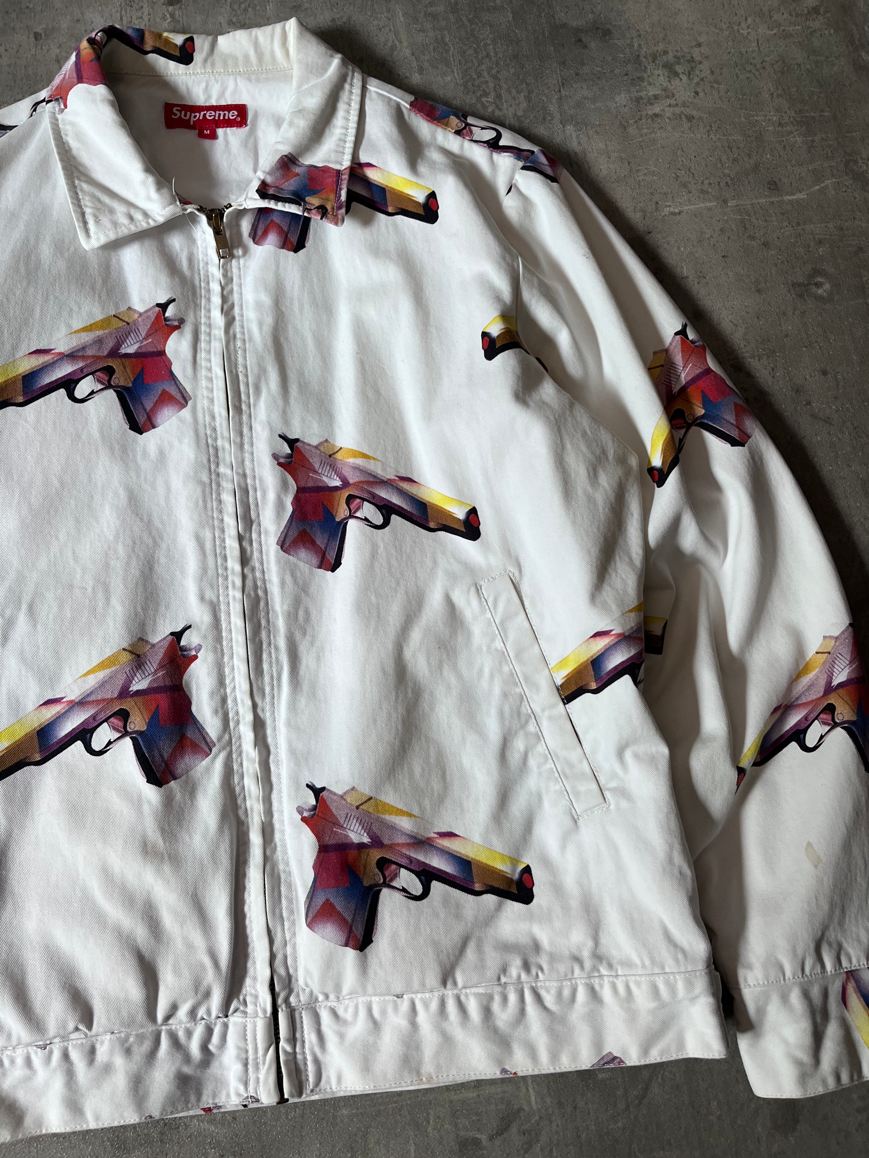 S/S 2016 Supreme Mendini Work Gun Jacket White Men - M