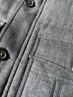 Brunello Cucinelli Multi Pocket Wool Silk Cashmere Blend Long Jacket Men - L
