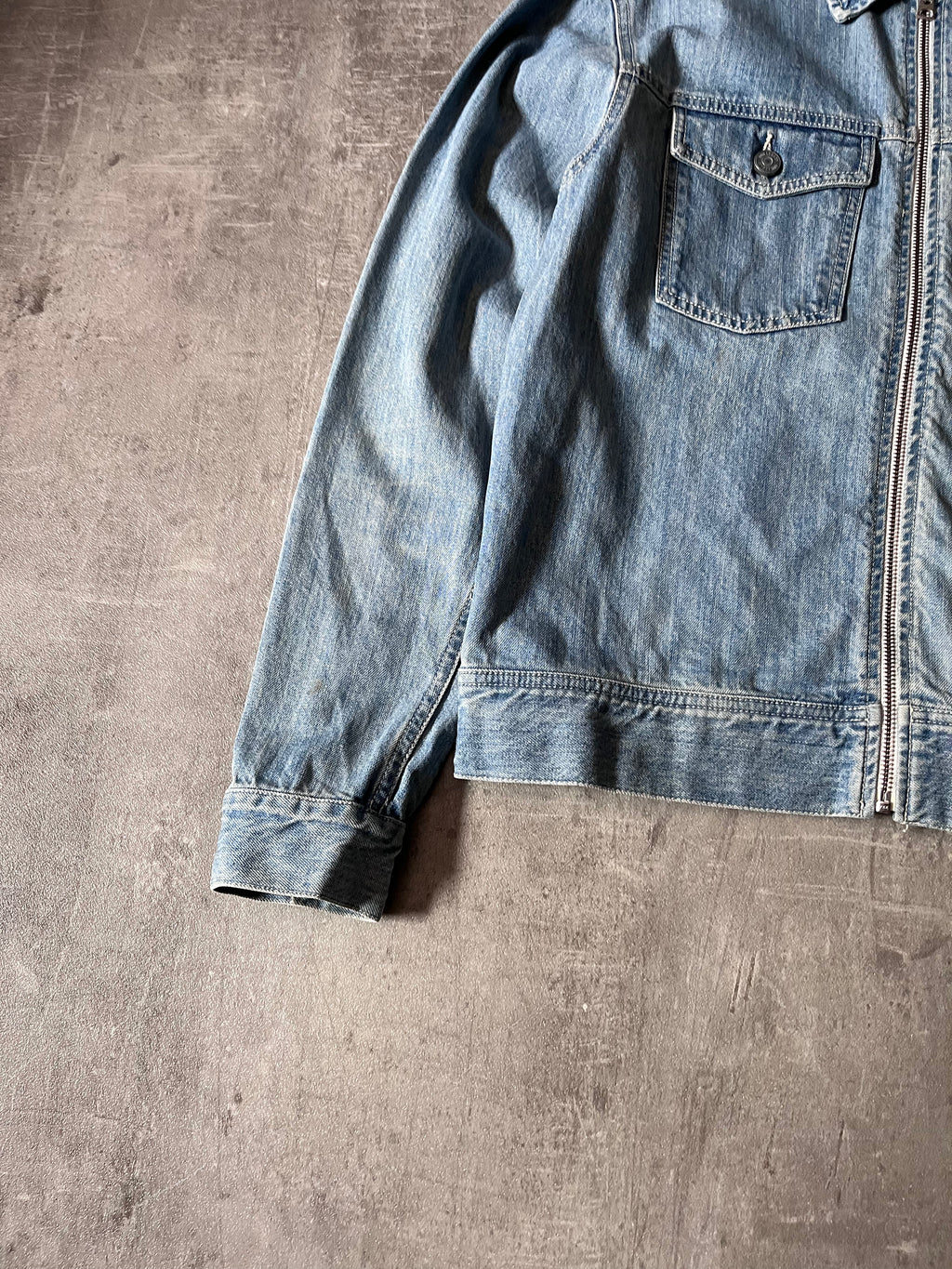 Our Legacy Light Denim Zip Jacket Blue Men - S
