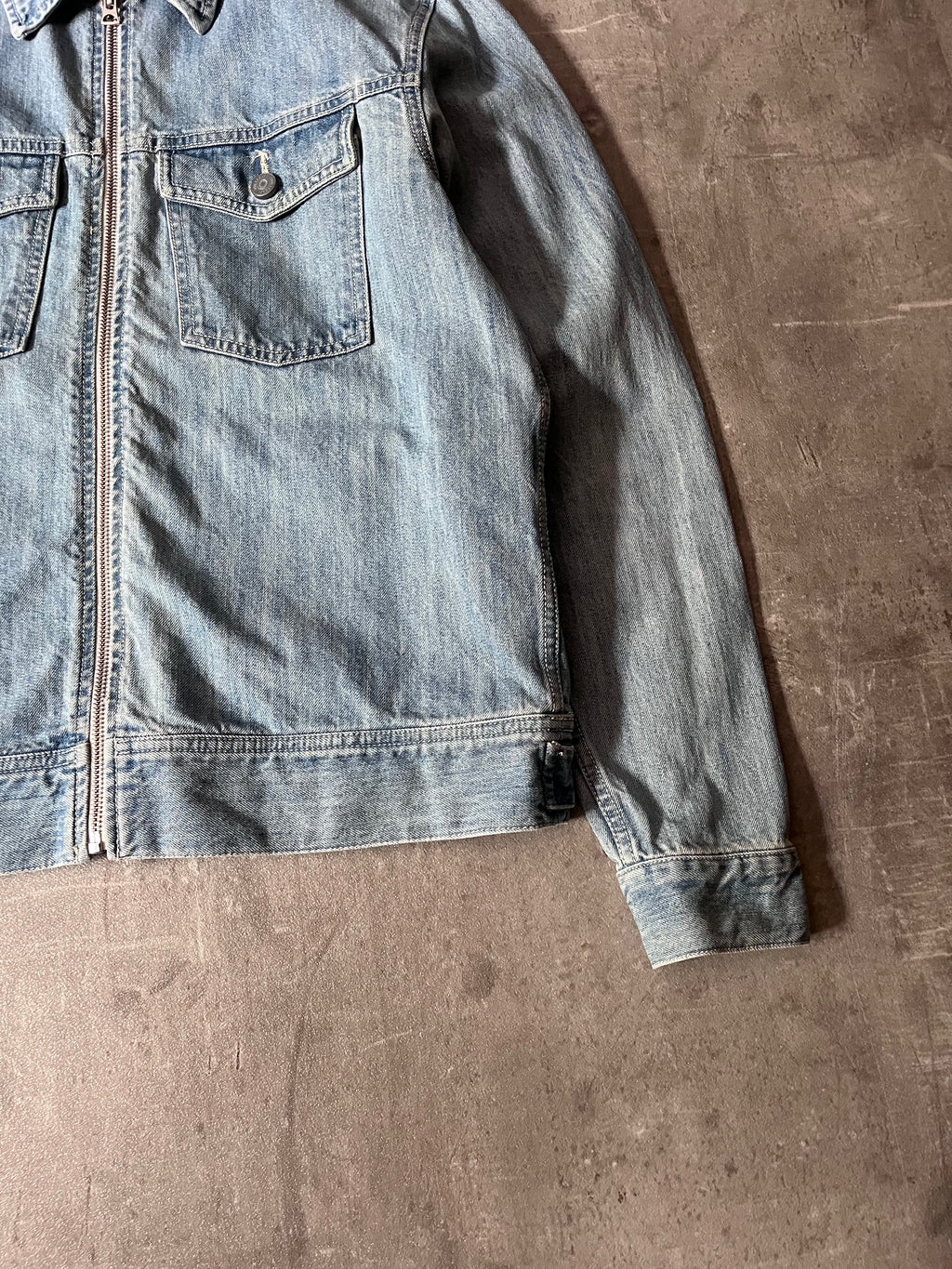 Our Legacy Light Denim Zip Jacket Blue Men - S
