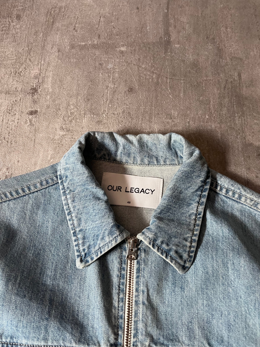 Our Legacy Light Denim Zip Jacket Blue Men - S