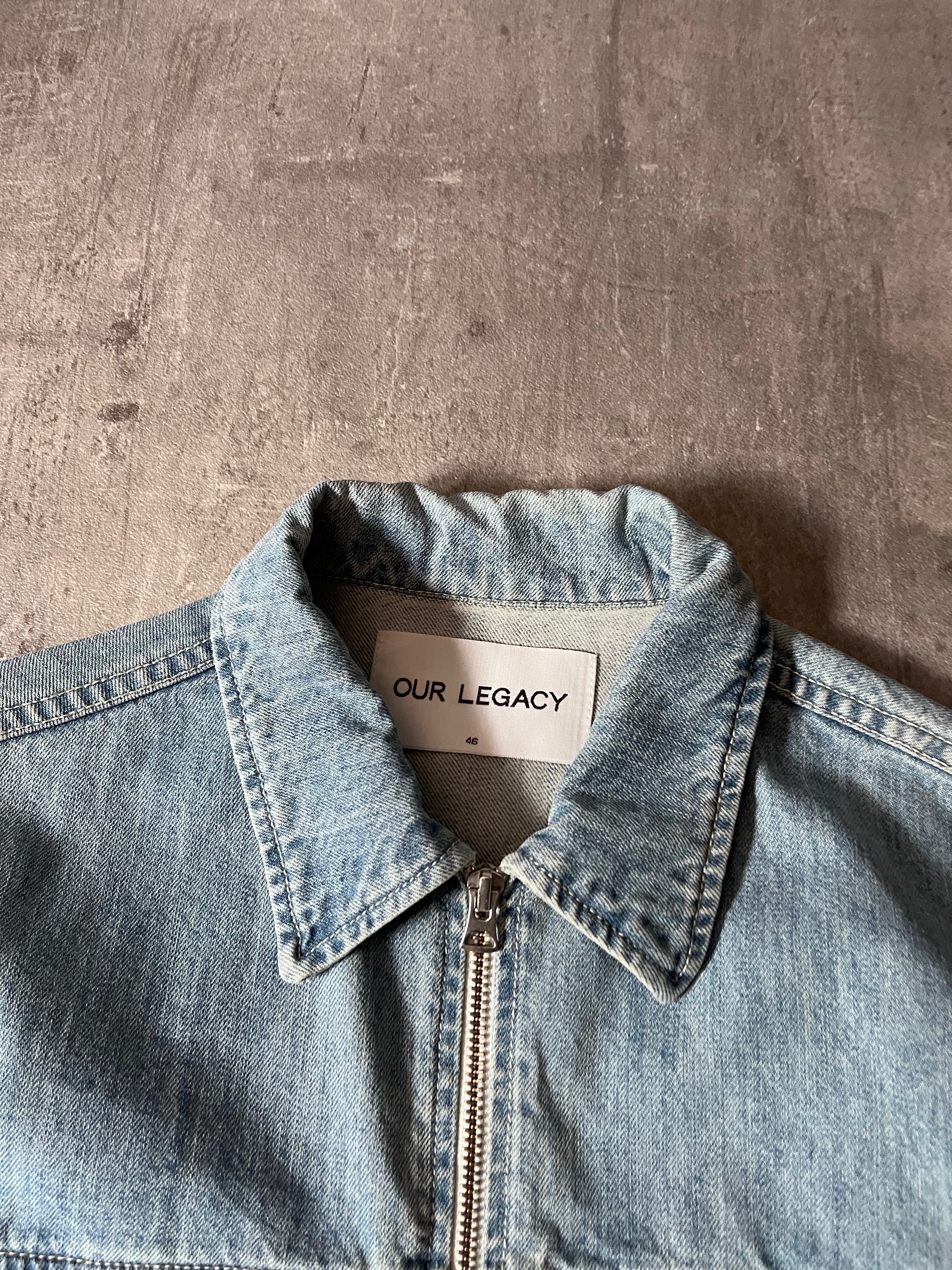 Our Legacy Light Denim Zip Jacket Blue Men - S