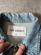 Our Legacy Light Denim Zip Jacket Blue Men - S