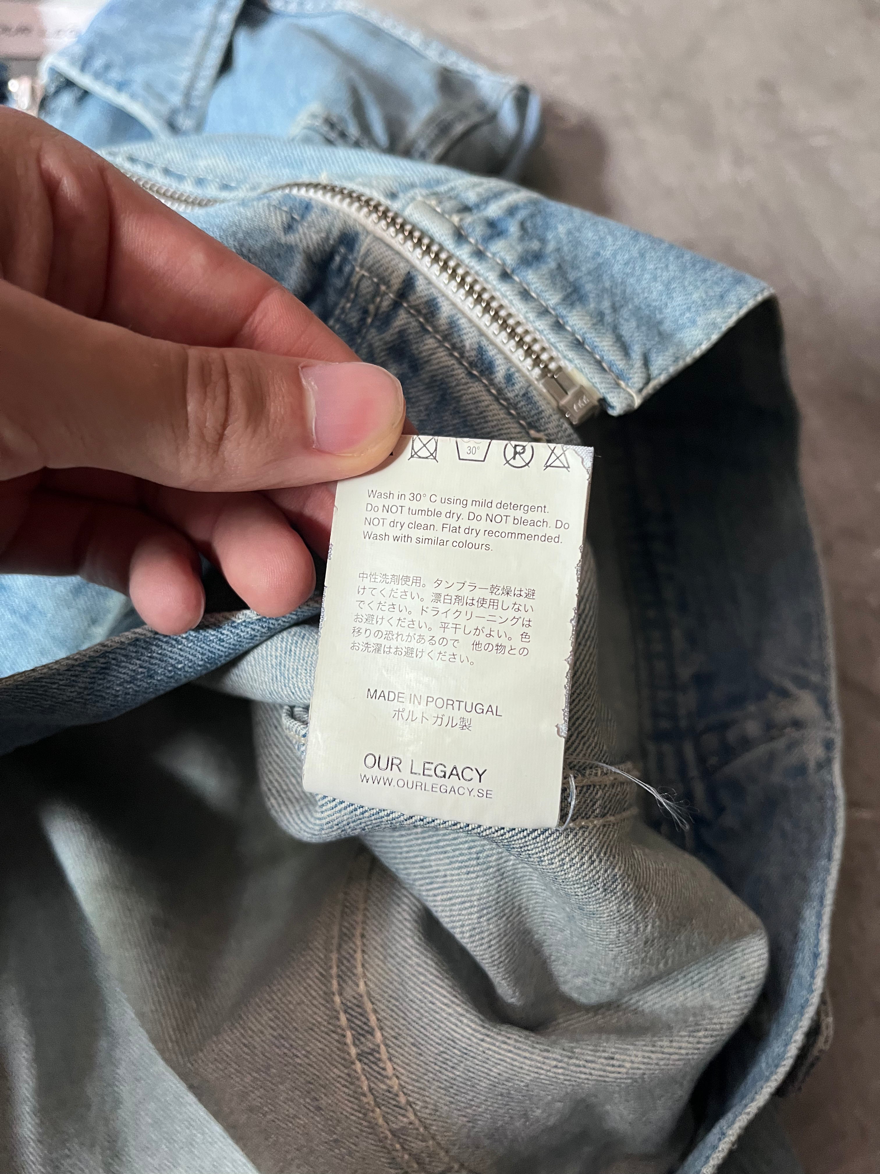Our Legacy Light Denim Zip Jacket Blue Men - S