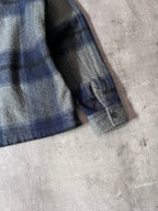 Our Legacy Heusen Checkered Wool Flannel Shirt Navy Grey Men - M