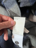 Our Legacy Heusen Checkered Wool Flannel Shirt Navy Grey Men - M