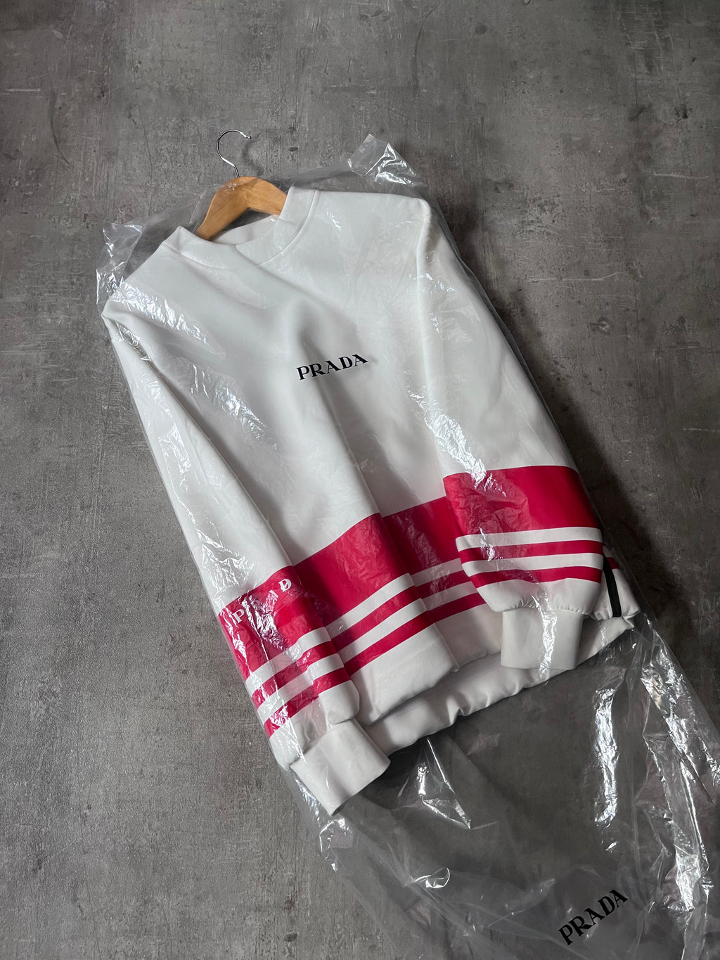 2021 Prada Ski Sport Sweatshirt White Red Men