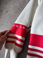 2021 Prada Ski Sport Sweatshirt White Red Men