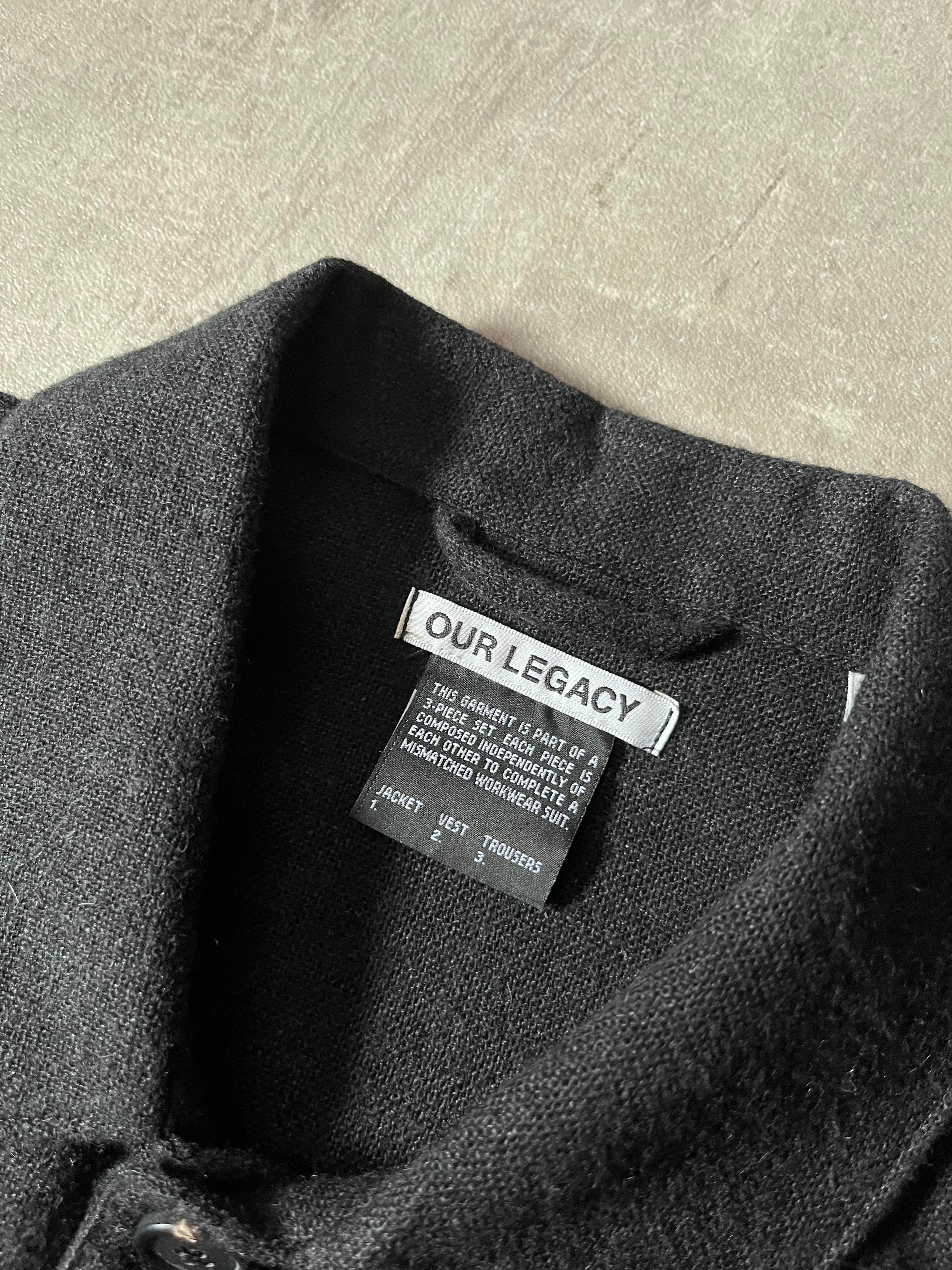 Our Legacy Archive Suit Linen Wool Jacket Black Men - M
