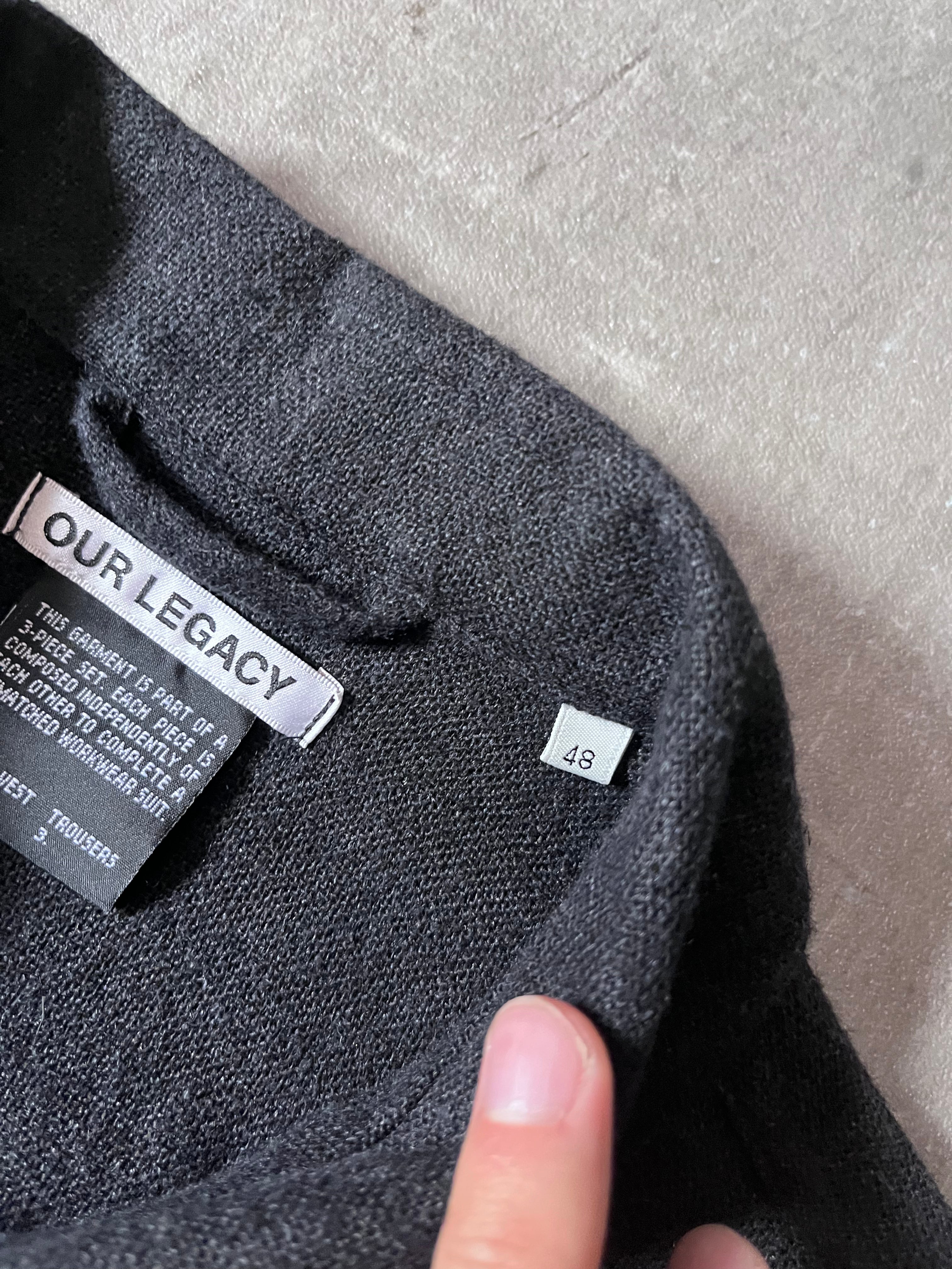 Our Legacy Archive Suit Linen Wool Jacket Black Men - M