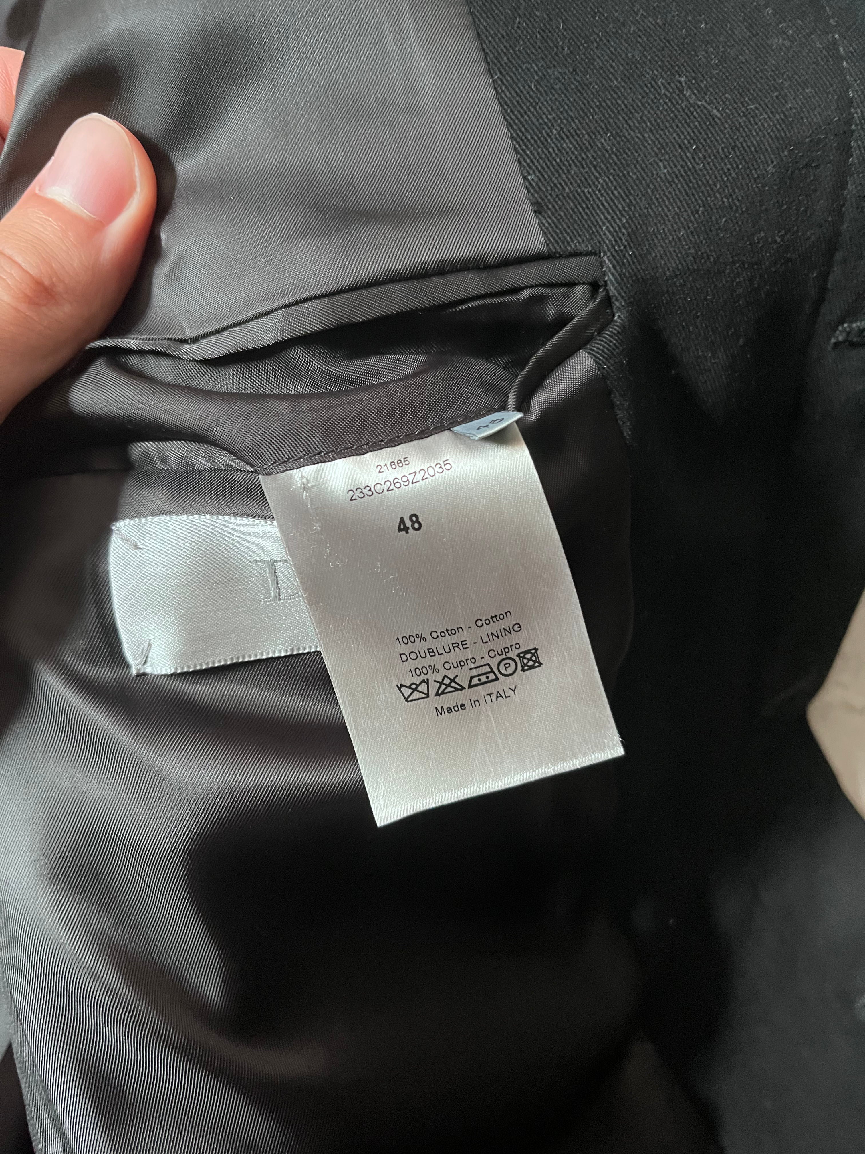 2000s Dior Velour Blazer Jacket Black Men