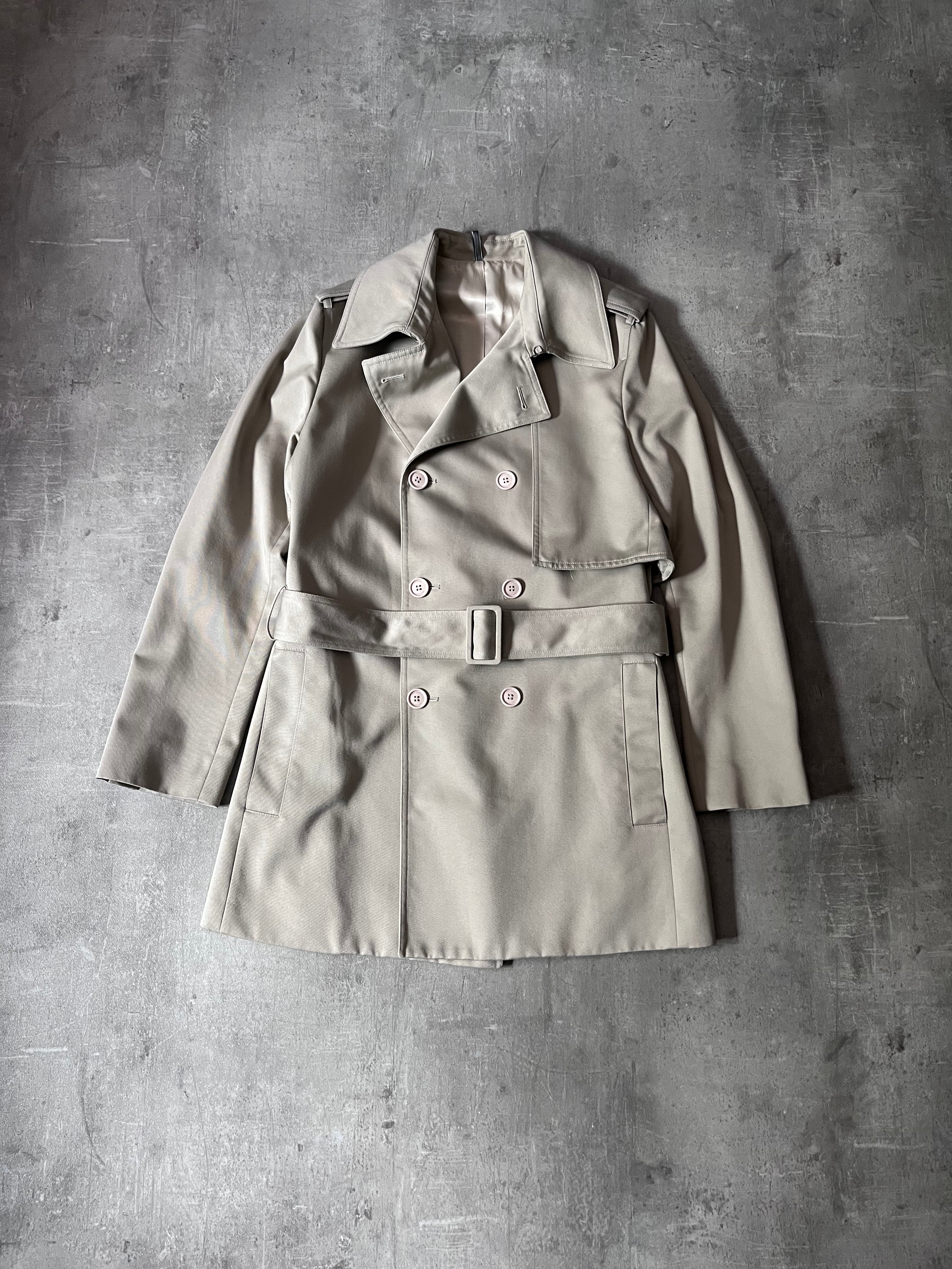 S/S 2008 Dior Homme Short Beltet Coat Beige Men - M