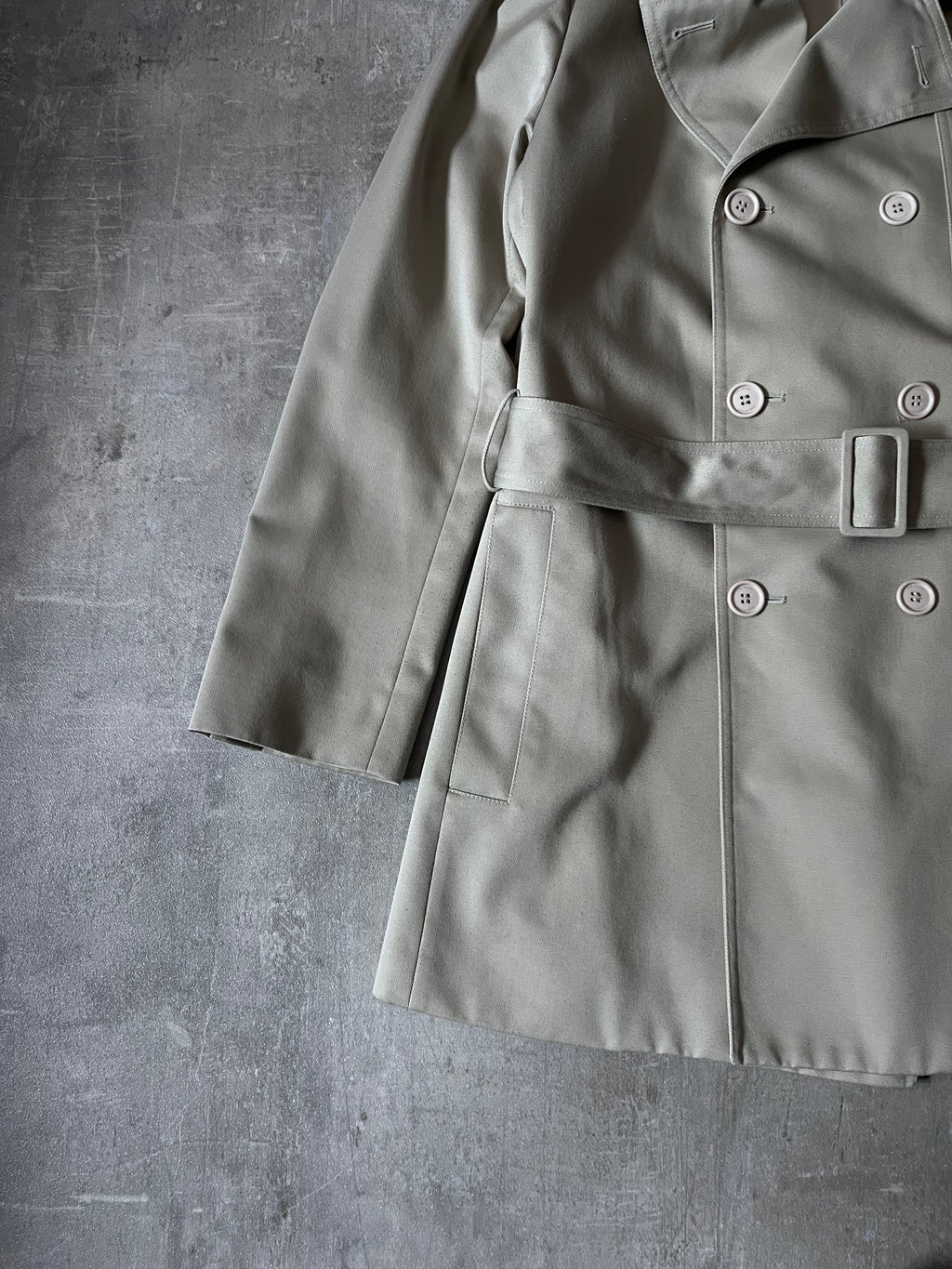 S/S 2008 Dior Homme Short Beltet Coat Beige Men - M