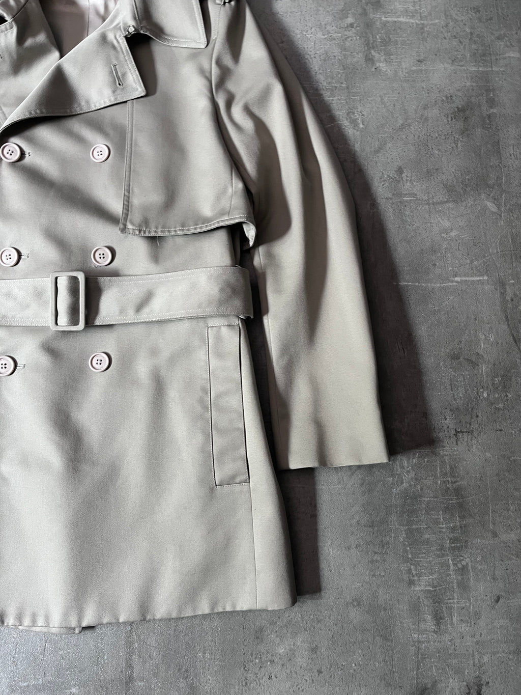 S/S 2008 Dior Homme Short Beltet Coat Beige Men - M