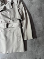 S/S 2008 Dior Homme Short Beltet Coat Beige Men - M