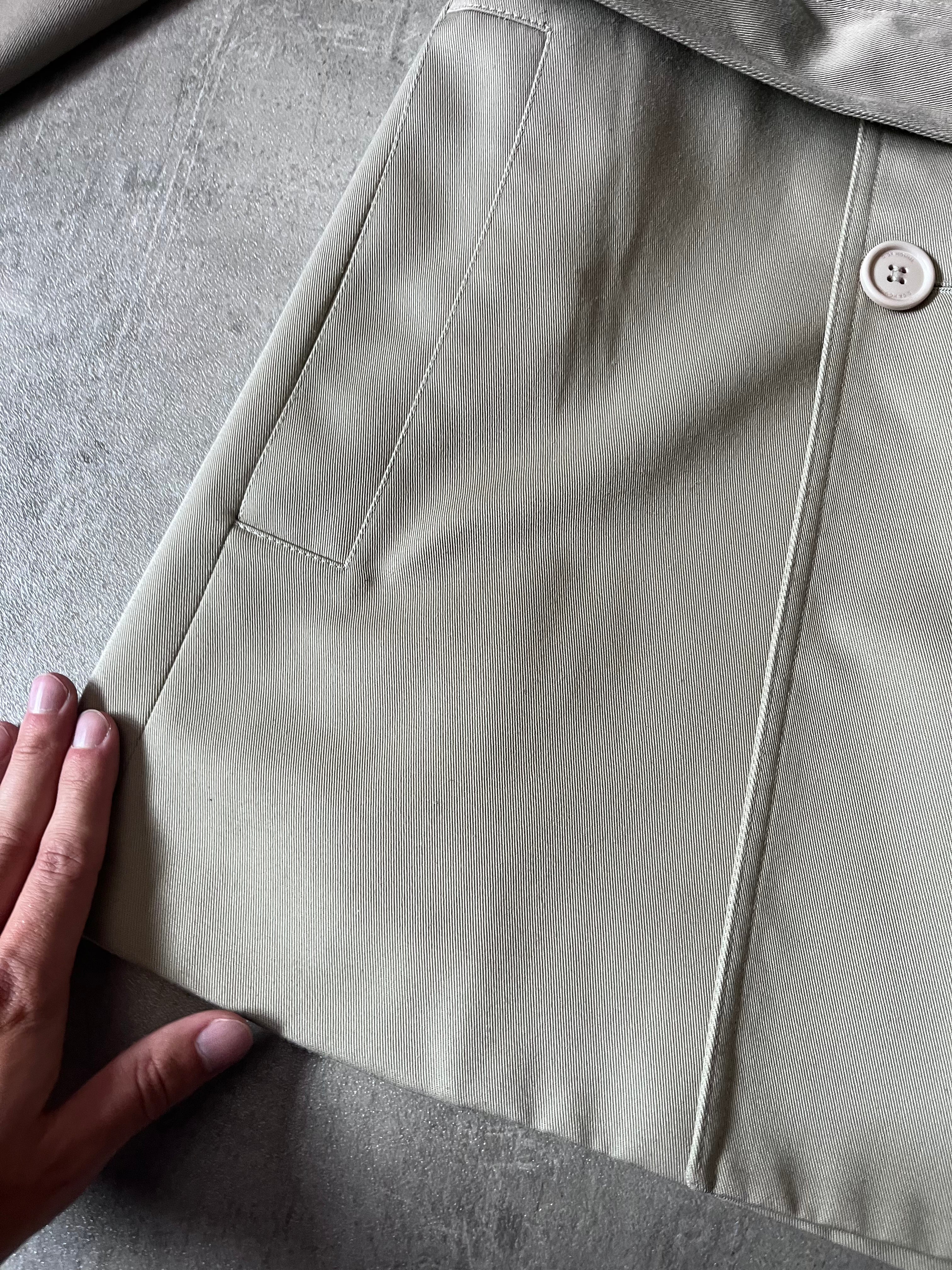 S/S 2008 Dior Homme Short Beltet Coat Beige Men - M