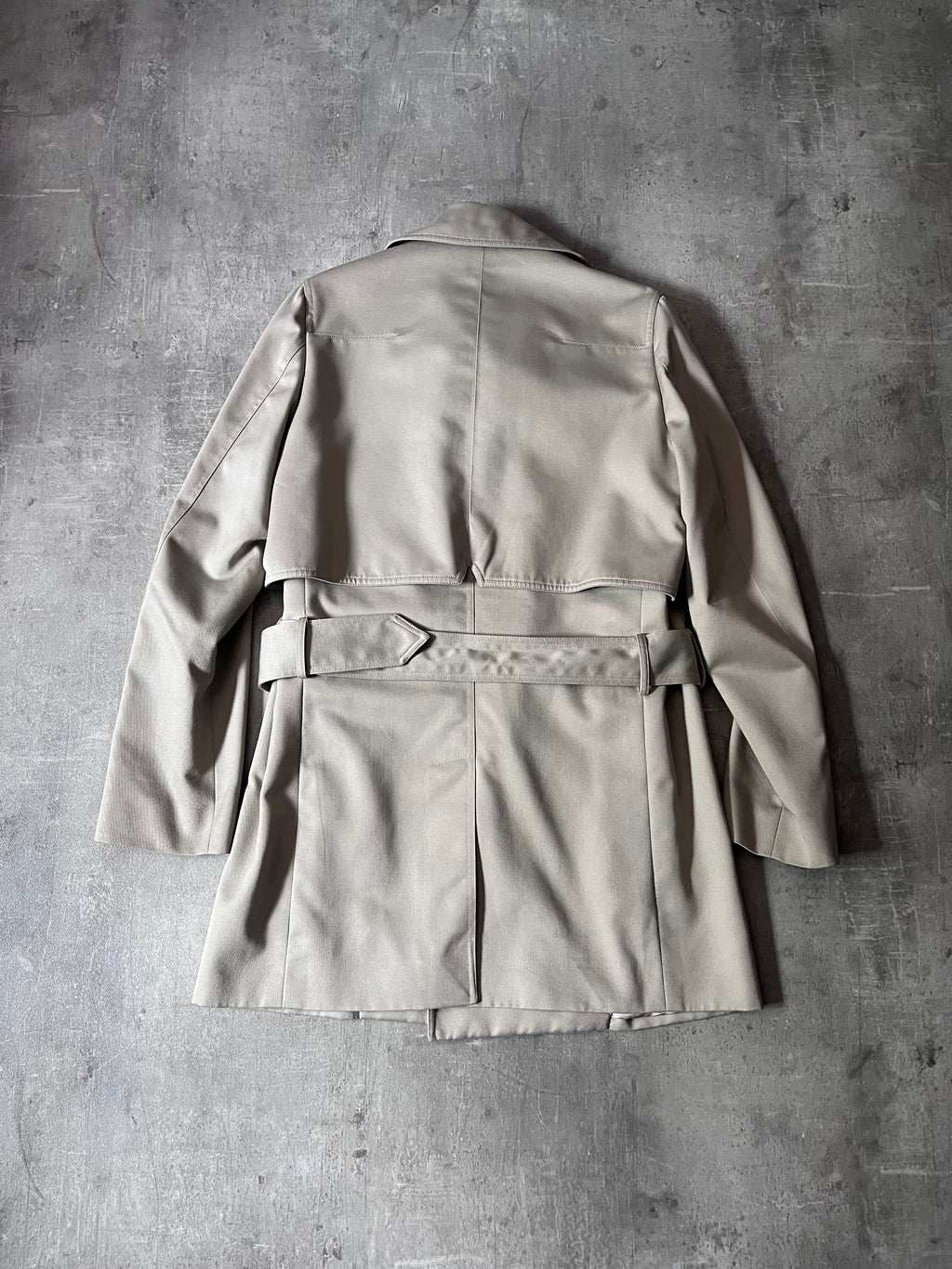 S/S 2008 Dior Homme Short Beltet Coat Beige Men - M