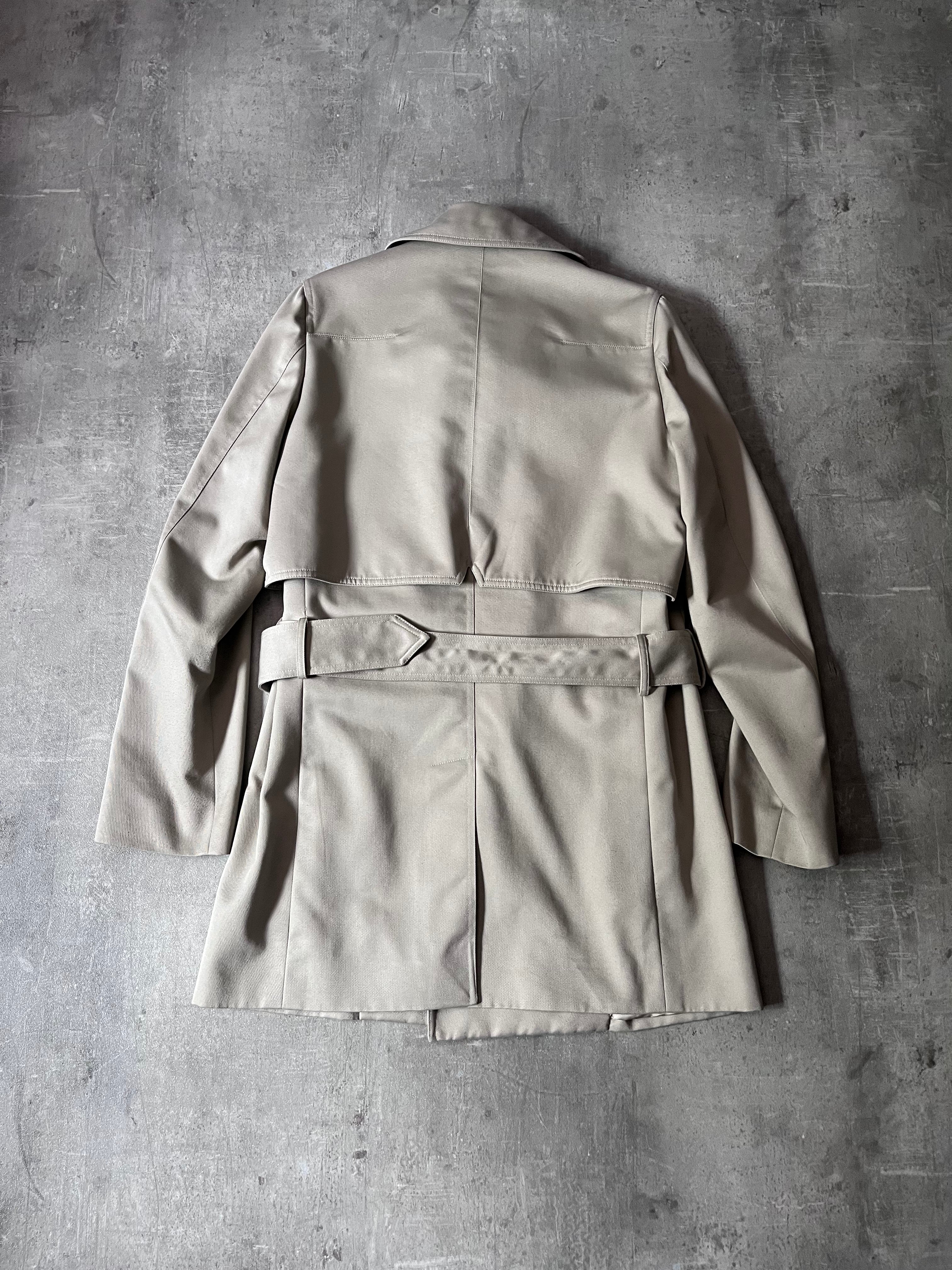 S/S 2008 Dior Homme Short Beltet Coat Beige Men - M