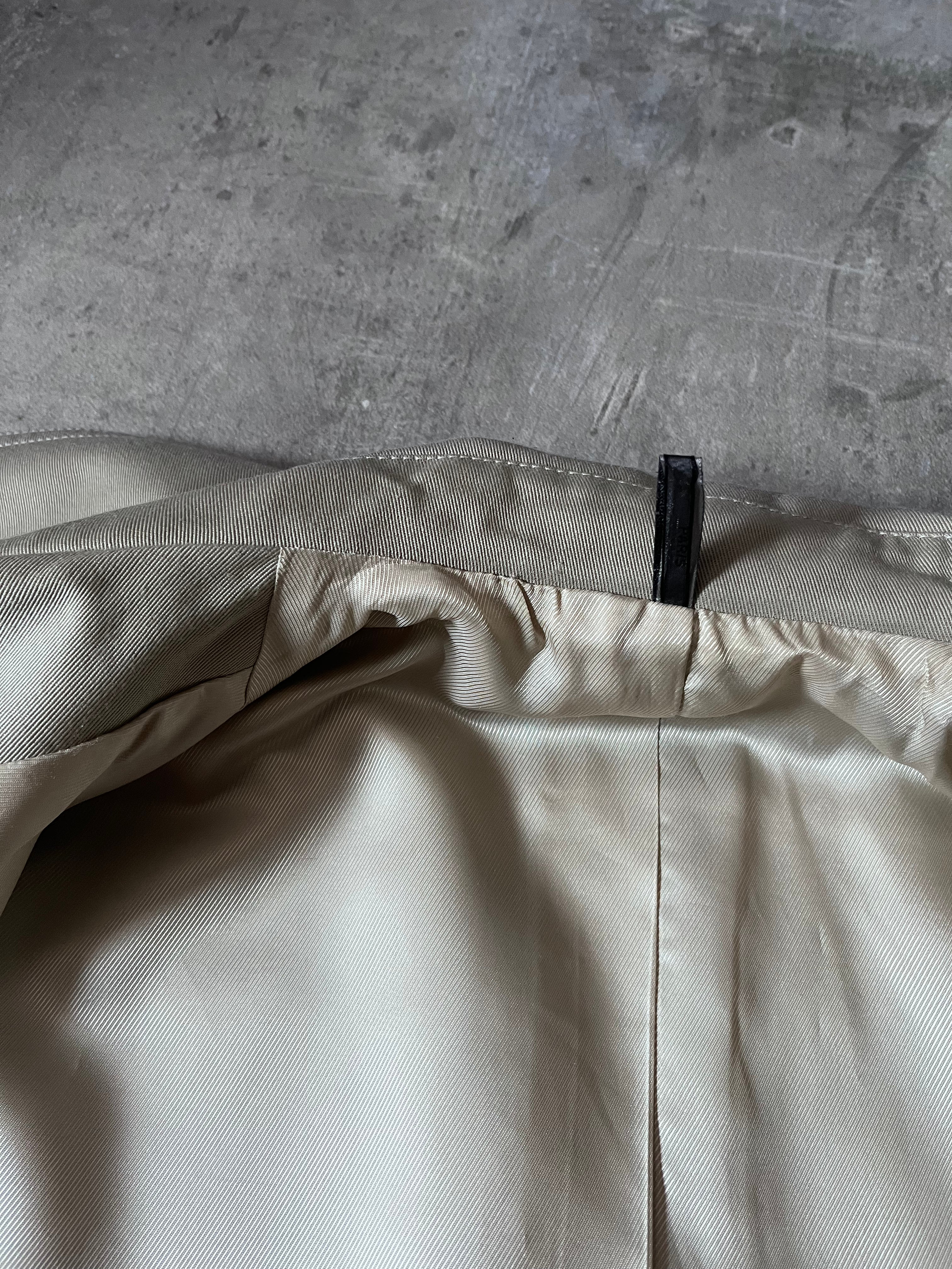 S/S 2008 Dior Homme Short Beltet Coat Beige Men - M