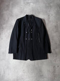 Yohji Yamamoto Vintage Runway Wool Long Blazer Jacket Black Men - M