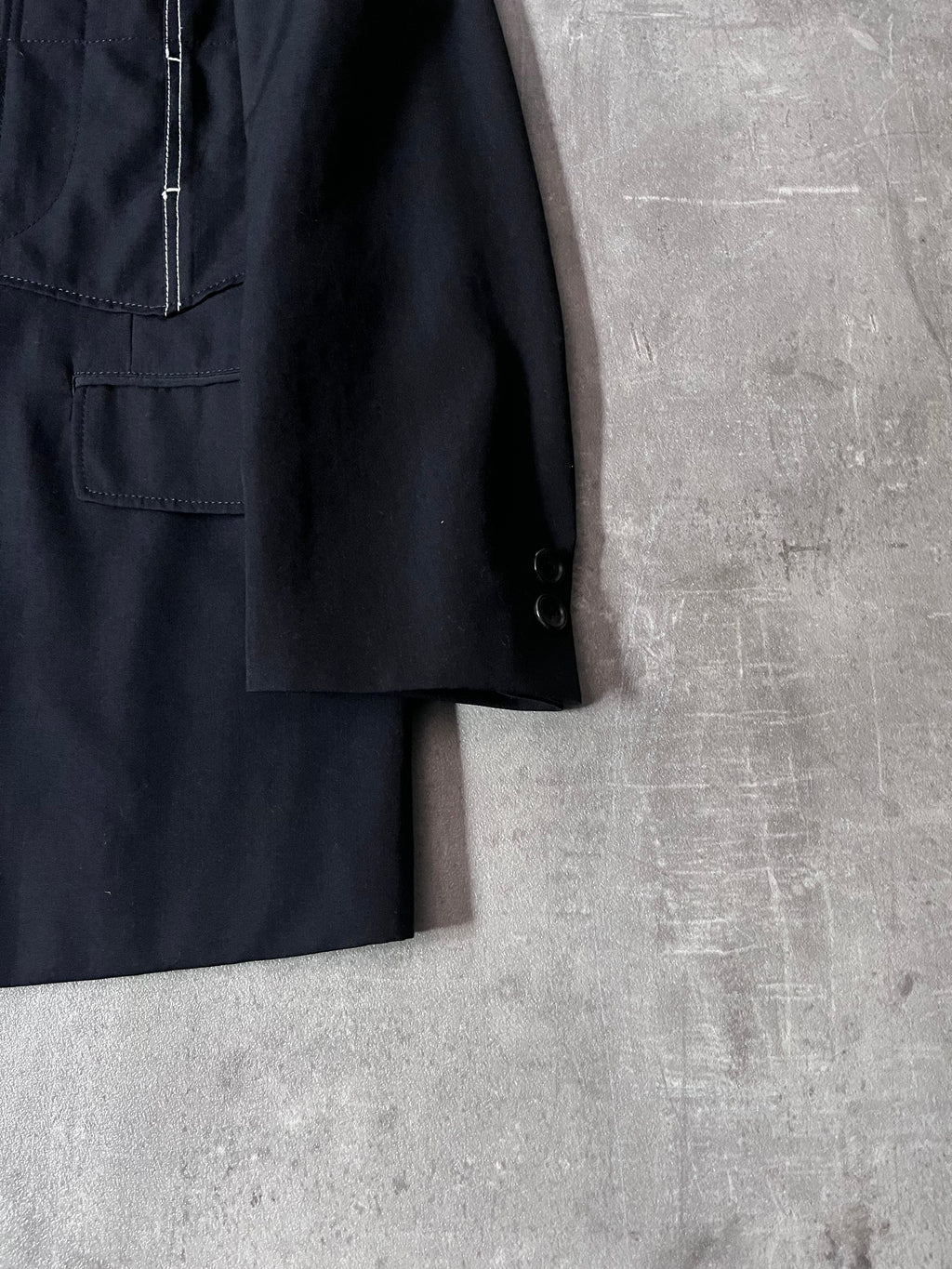 Yohji Yamamoto Vintage Runway Wool Long Blazer Jacket Black Men - M
