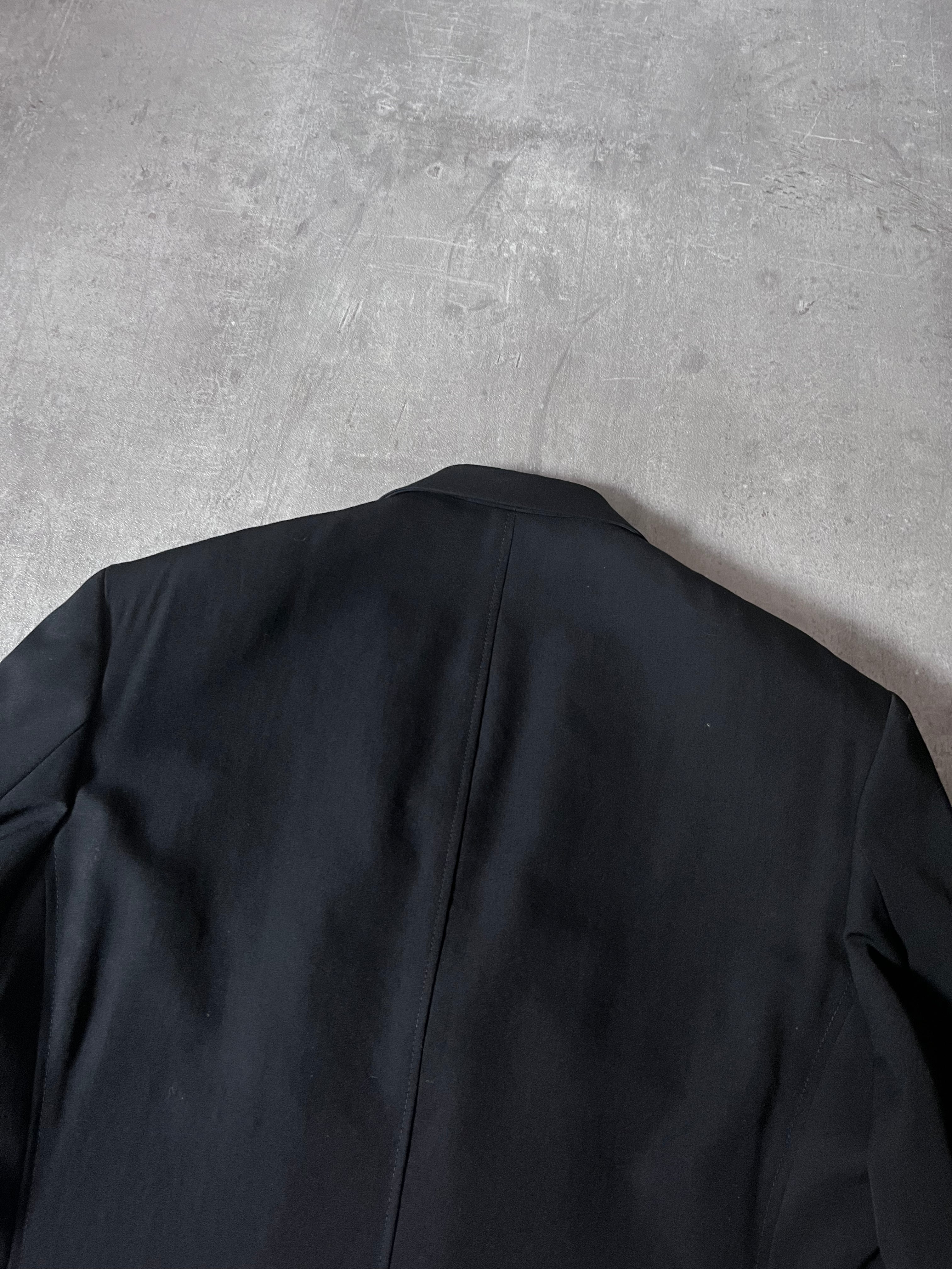 Yohji Yamamoto Vintage Runway Wool Long Blazer Jacket Black Men - M