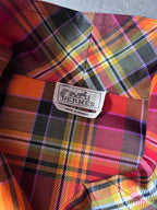 F/W 2021 Hermes Checkered Half Zip Oversize Jacket Orange Men - S