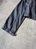 90s Carol Christian Poell Denim Polyurethane Waxed Cropped Jacket Blue Men - M