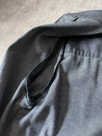 90s Carol Christian Poell Denim Polyurethane Waxed Cropped Jacket Blue Men - M