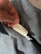 90s Carol Christian Poell Denim Polyurethane Waxed Cropped Jacket Blue Men - M