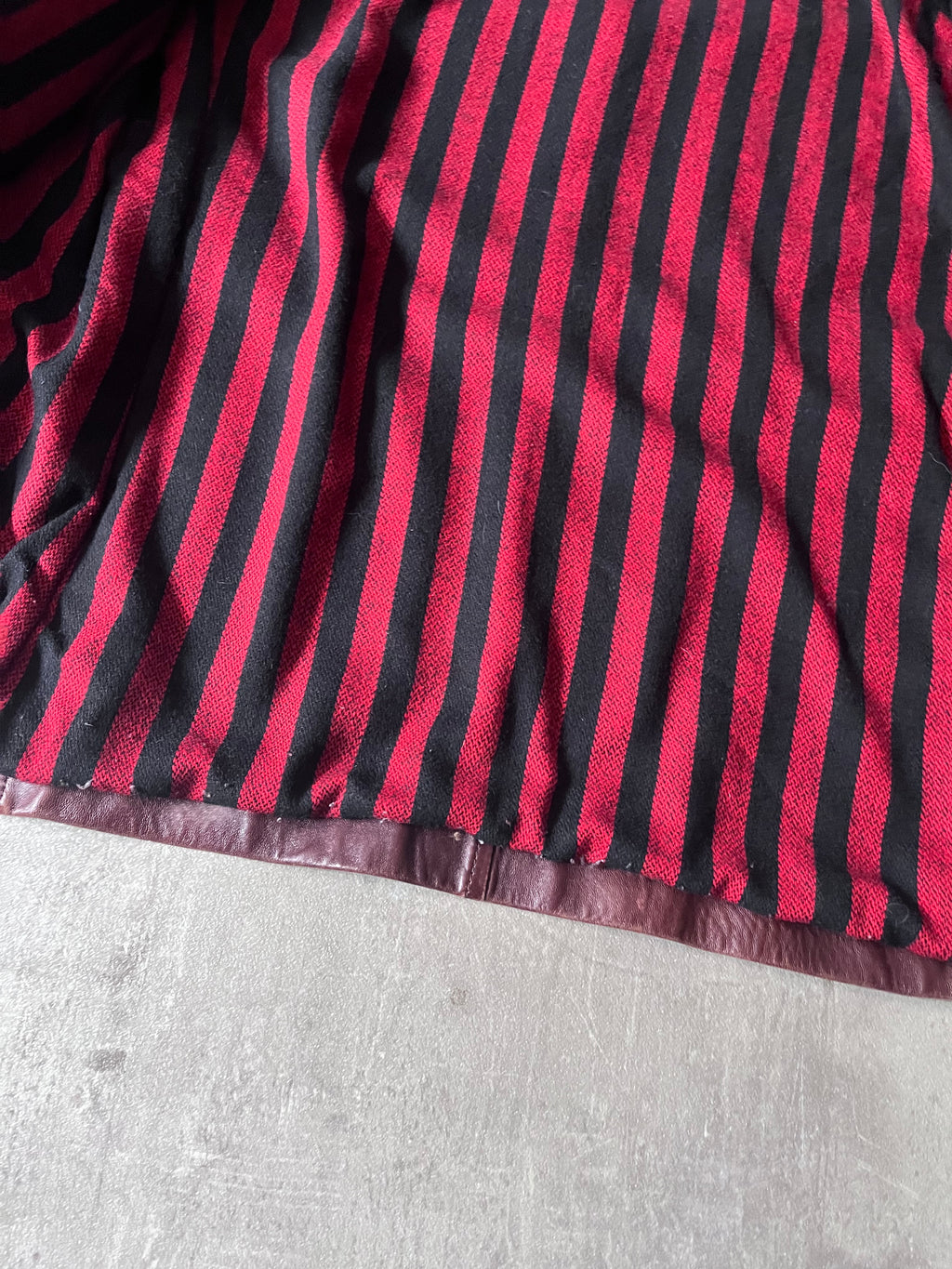 Dries Van Noten Vintage Leather Double Breasted Coat Red Men - L