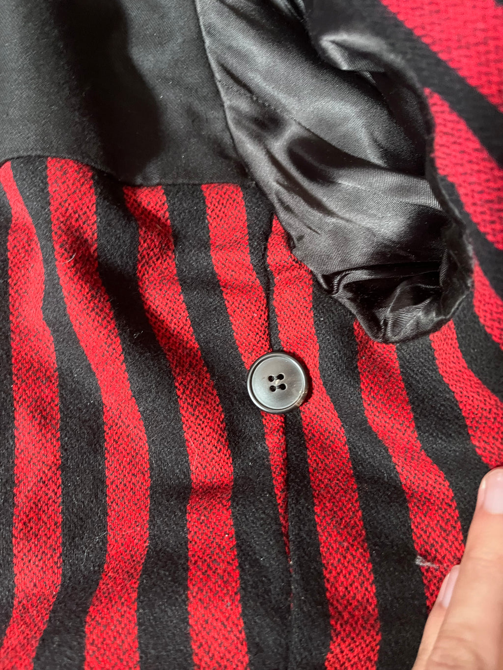 Dries Van Noten Vintage Leather Double Breasted Coat Red Men - L