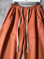 Loewe Leather Cropped Pants Orange Men - M