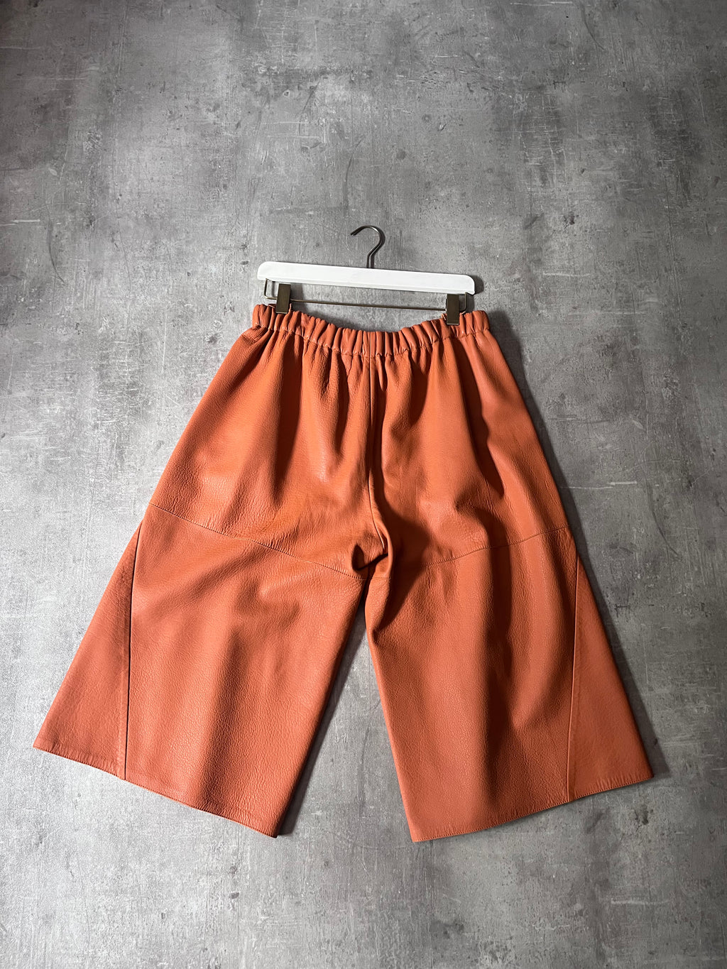 Loewe Leather Cropped Pants Orange Men - M