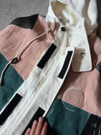 2020 Loewe by Jonathan Anderson ELN Woven Parka Linen Oversize Jacket Multicolor Men - S