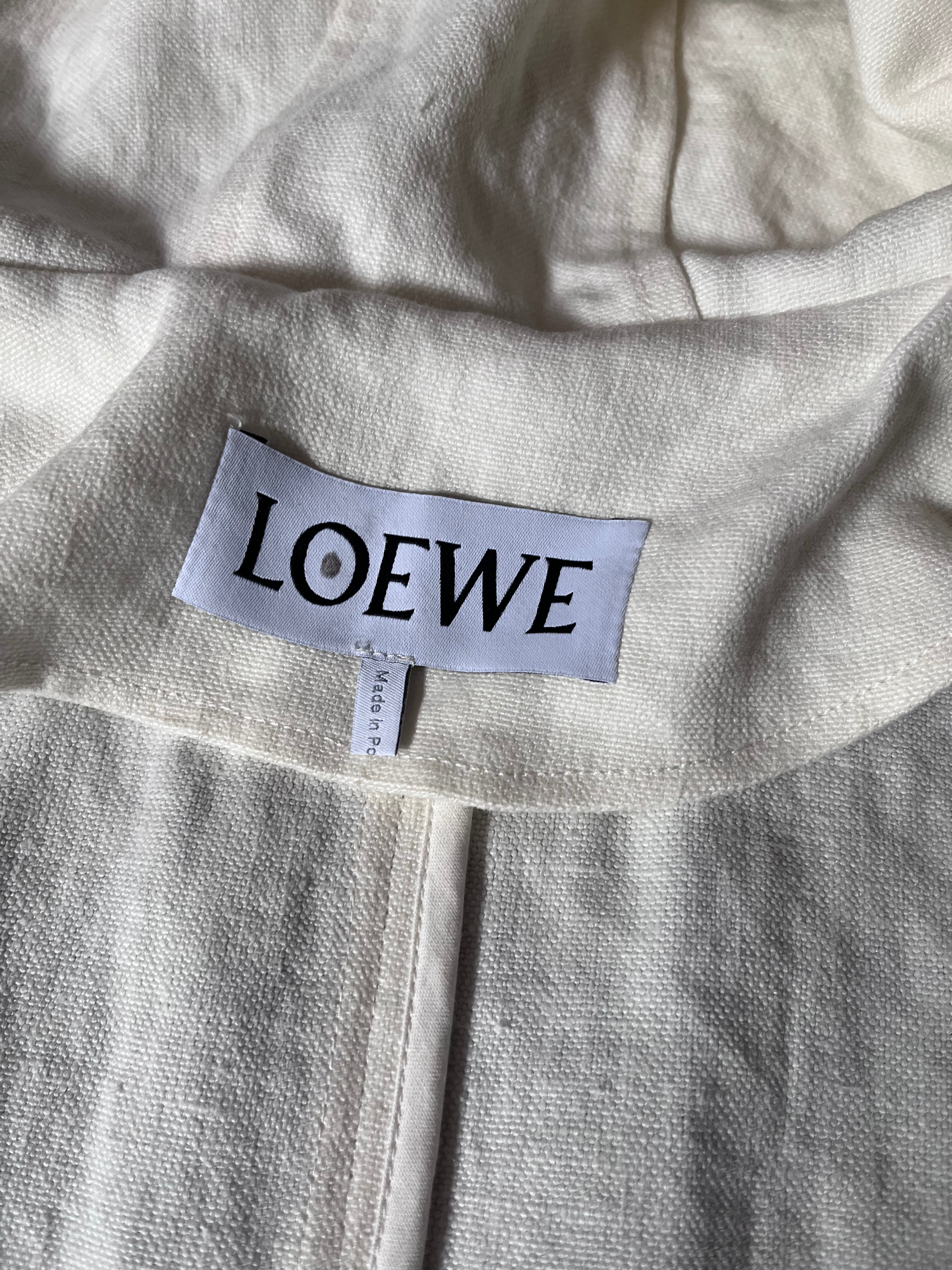 2020 Loewe by Jonathan Anderson ELN Woven Parka Linen Oversize Jacket Multicolor Men - S