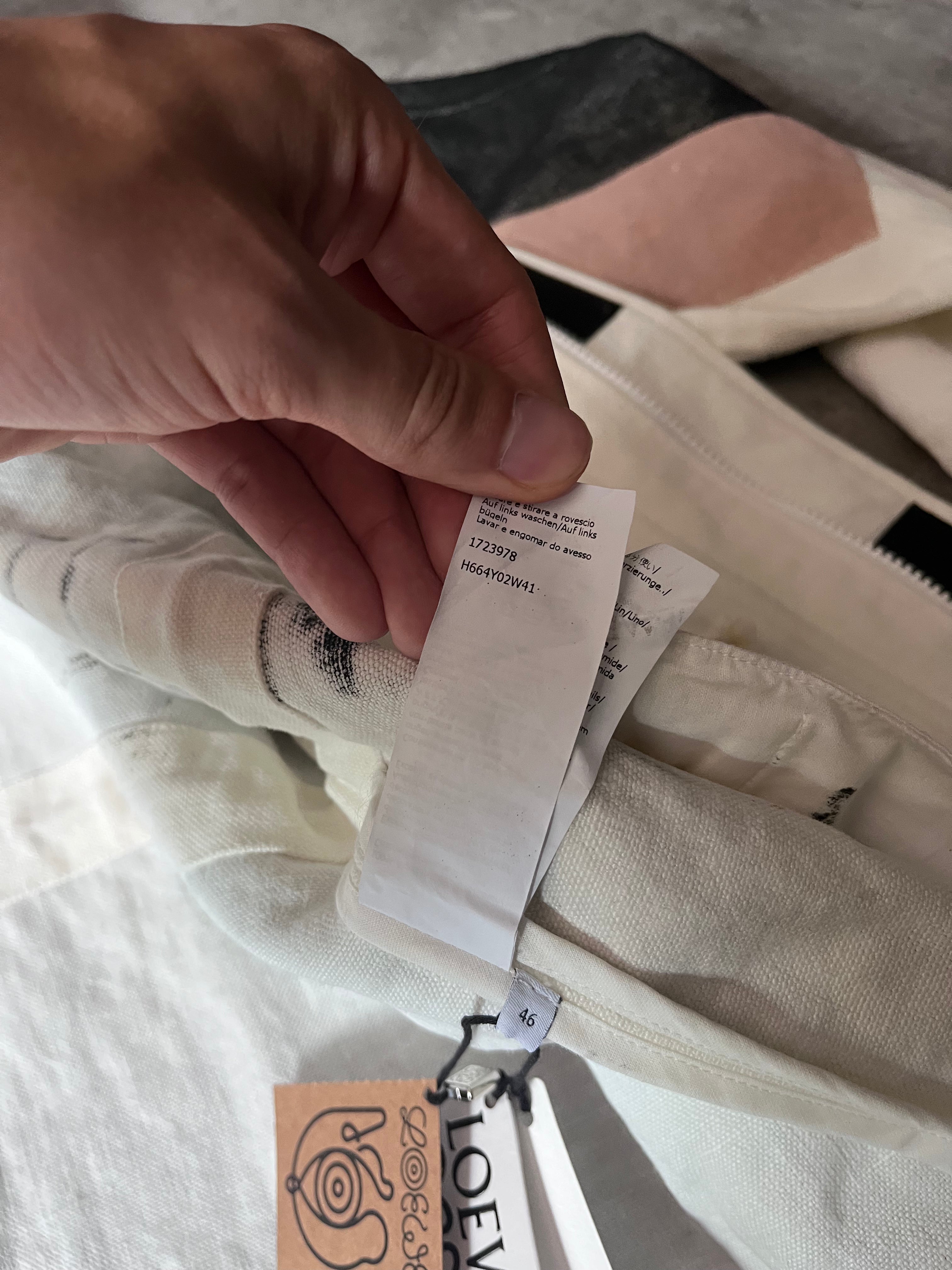 2020 Loewe by Jonathan Anderson ELN Woven Parka Linen Oversize Jacket Multicolor Men - S
