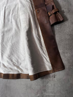 Miu Miu Vintage Suede Leather Belter Trench Coat Brown Women - S